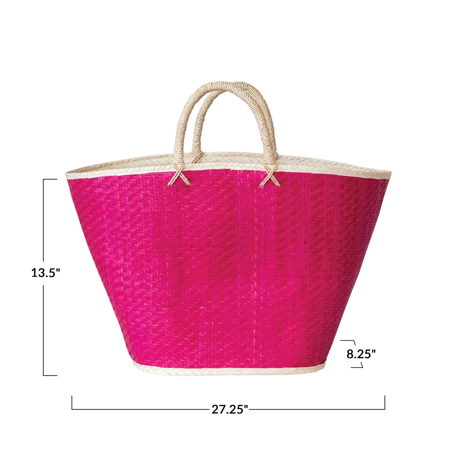 Pink Palm Leaf Tote - Image 5