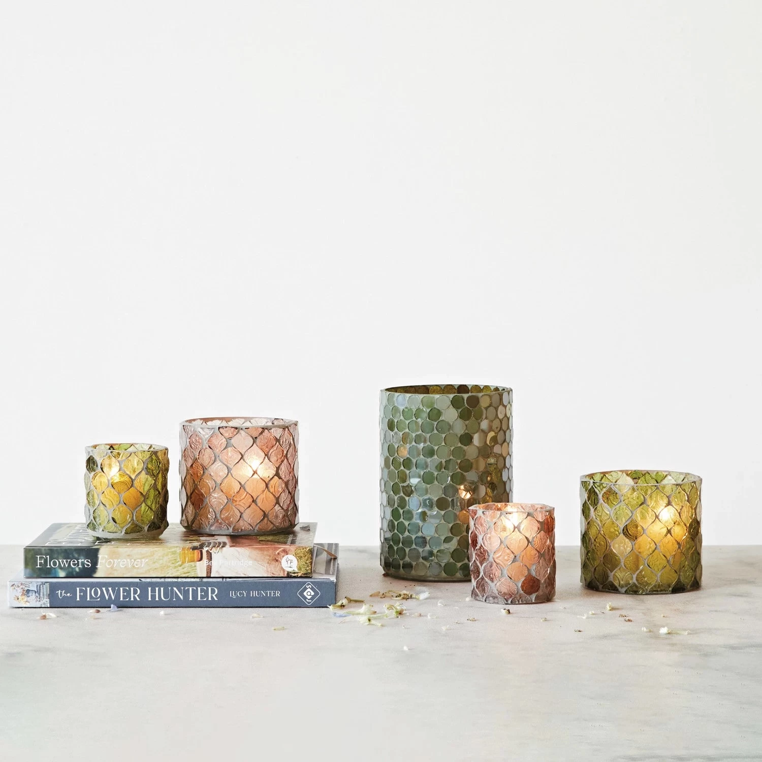 Green Mosaic Votive Holder - Image 2