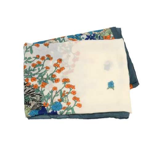 Blue Multi Floret Scarf - Image 2