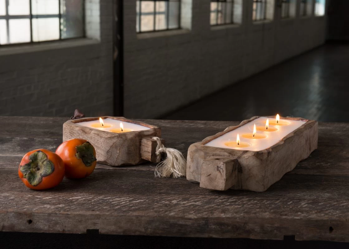 Grapefruit Pine Small Driftwood Candle Tray - Image 6