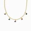 Enamel Heart Collar Necklace