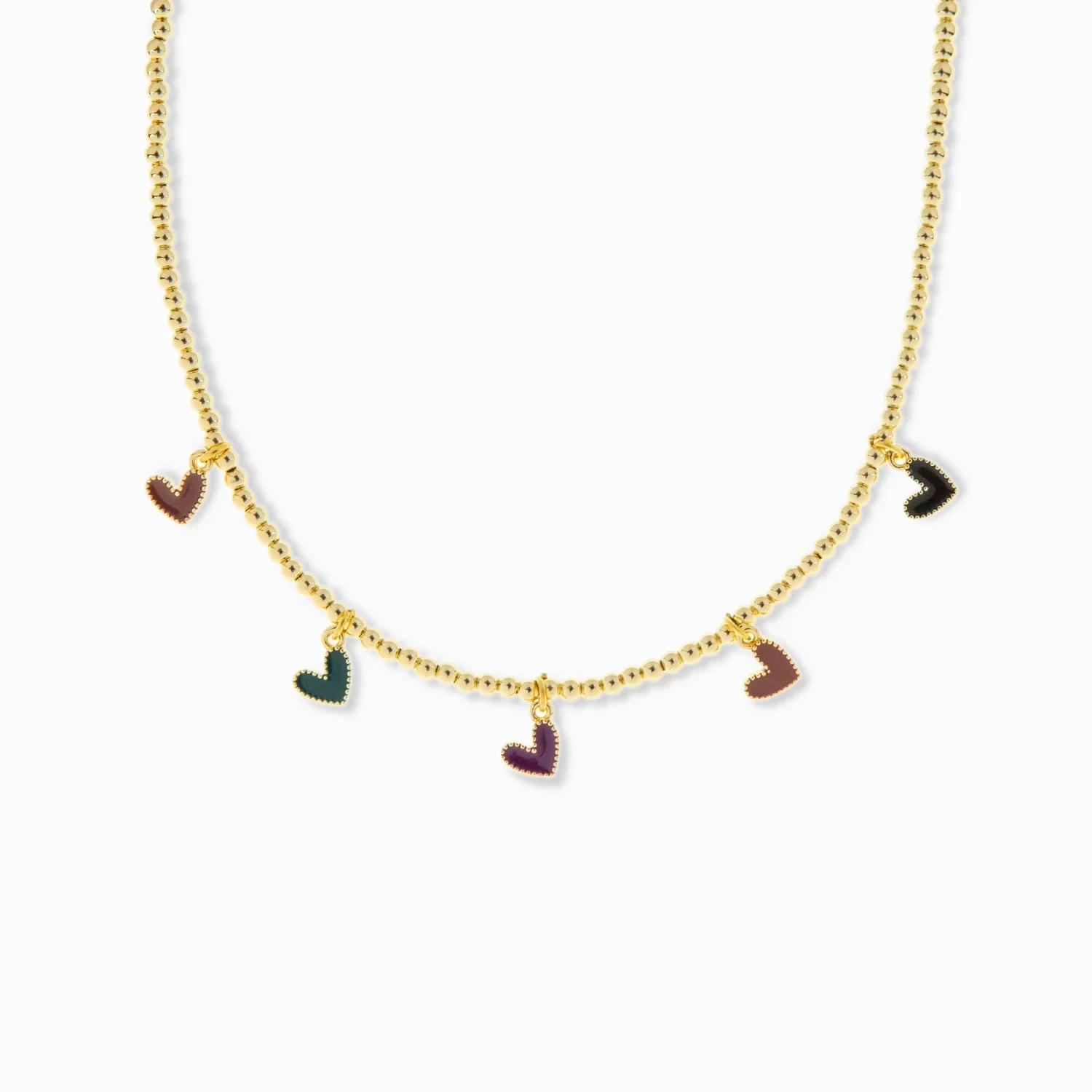 Enamel Heart Collar Necklace