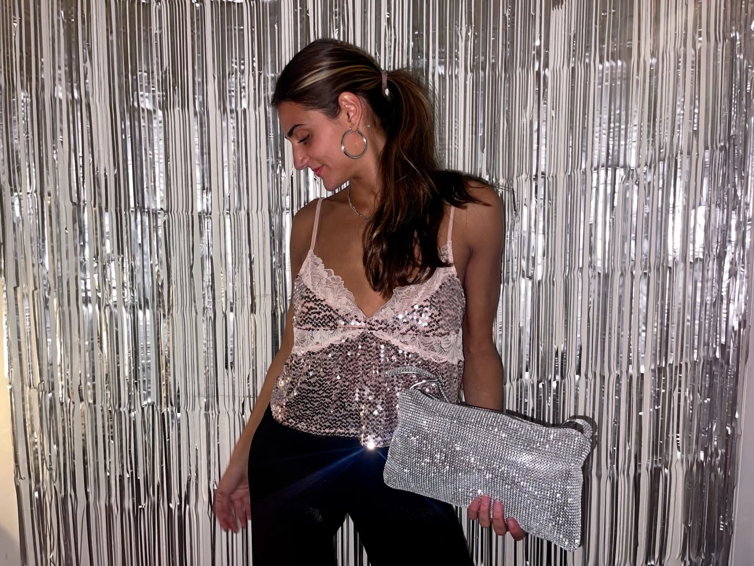 Luv AJ Amalfi Tube Hoops In Silver - Image 7