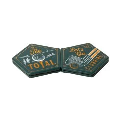 Gentlemen's Hardware Set Of 4 Golf Coasters