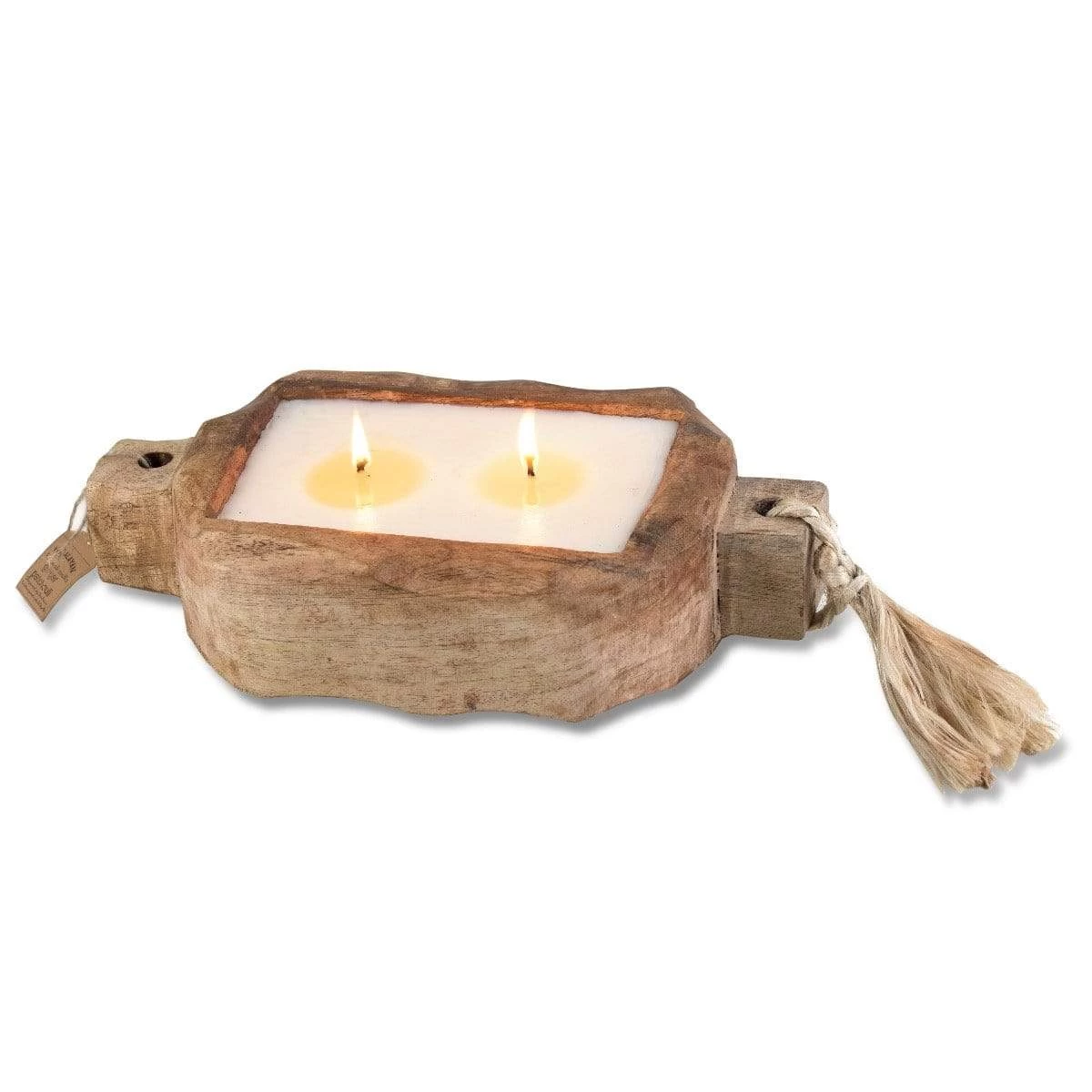Grapefruit Pine Small Driftwood Candle Tray