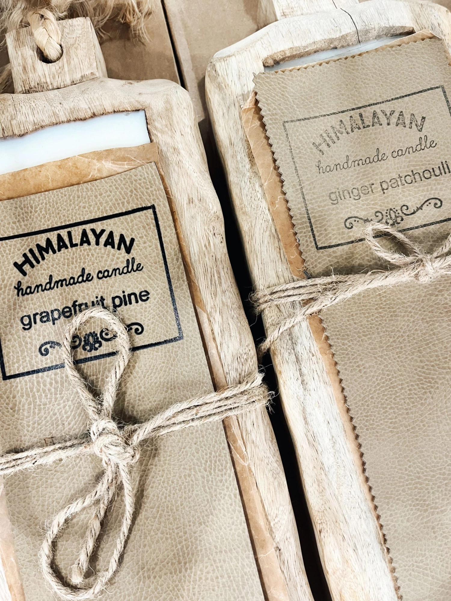 Ginger Patchouli Large Driftwood Candle Tray - Image 3