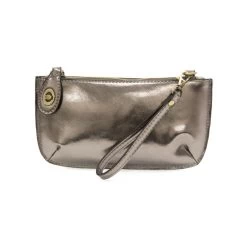 Mini Crossbody Wristlet In Chrome