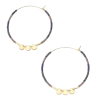 Large Chromacolor Hoops In Dark Multi