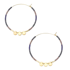 Large Chromacolor Hoops In Dark Multi