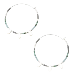 Large Chromacolor Hoops In Turquoise