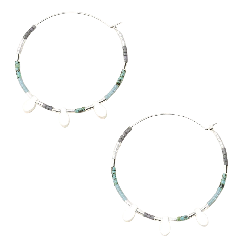 Large Chromacolor Hoops In Turquoise