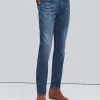 7 For All Mankind Luxe Performance Plus Slimmy Jeans In Mid Blue