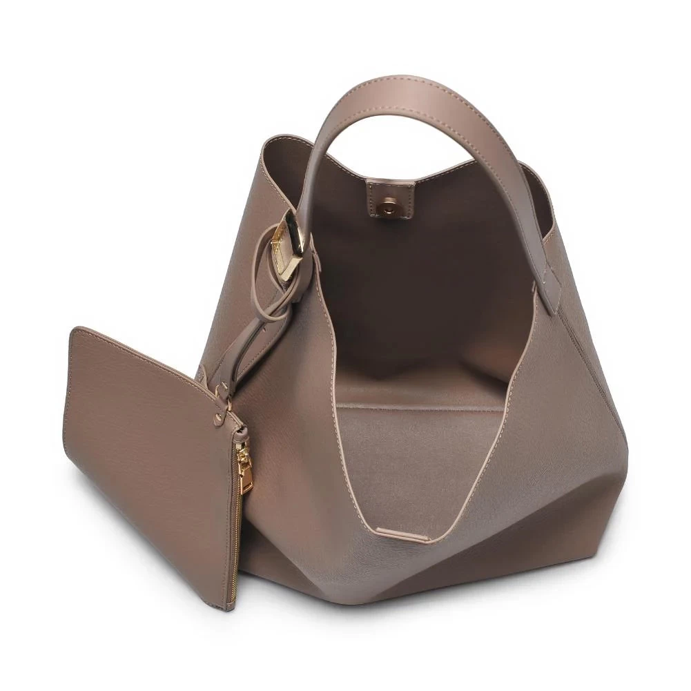 Zelda Tote In Taupe - Image 7