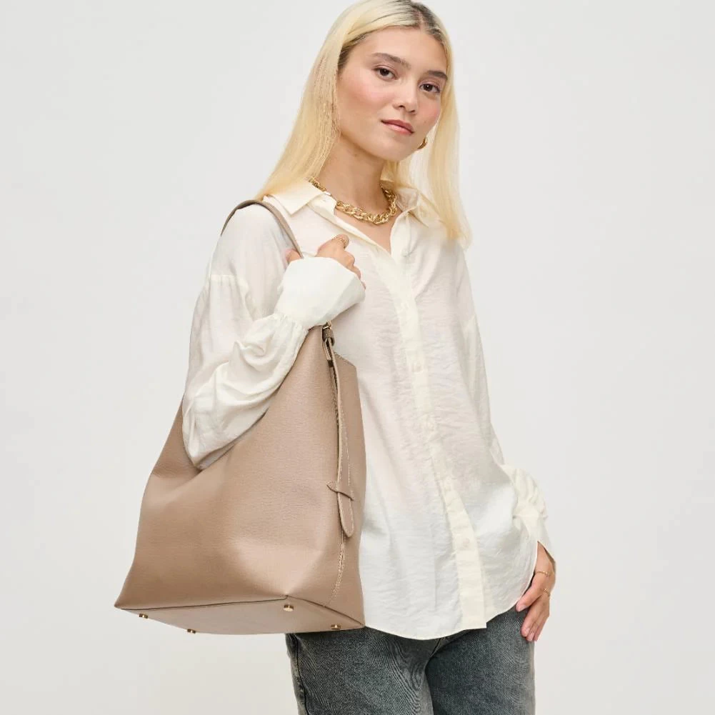 Zelda Tote In Taupe - Image 4