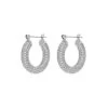Luv AJ Pavé Baby Amalfi Hoops In Silver