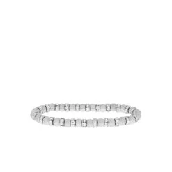 Pavé Beaded Bracelet In Silver