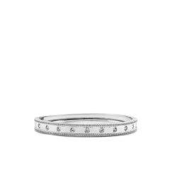 Pavé Edge CZ Bangle In Silver
