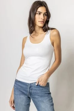 Scoop Tank In White