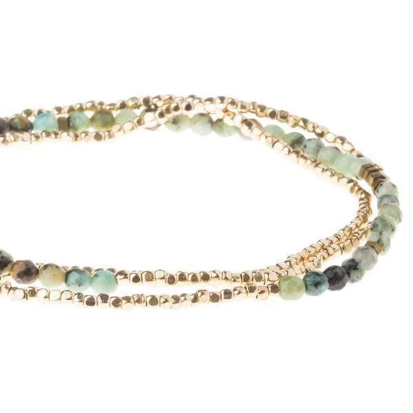 African Turquoise Beaded Wrap - Image 3