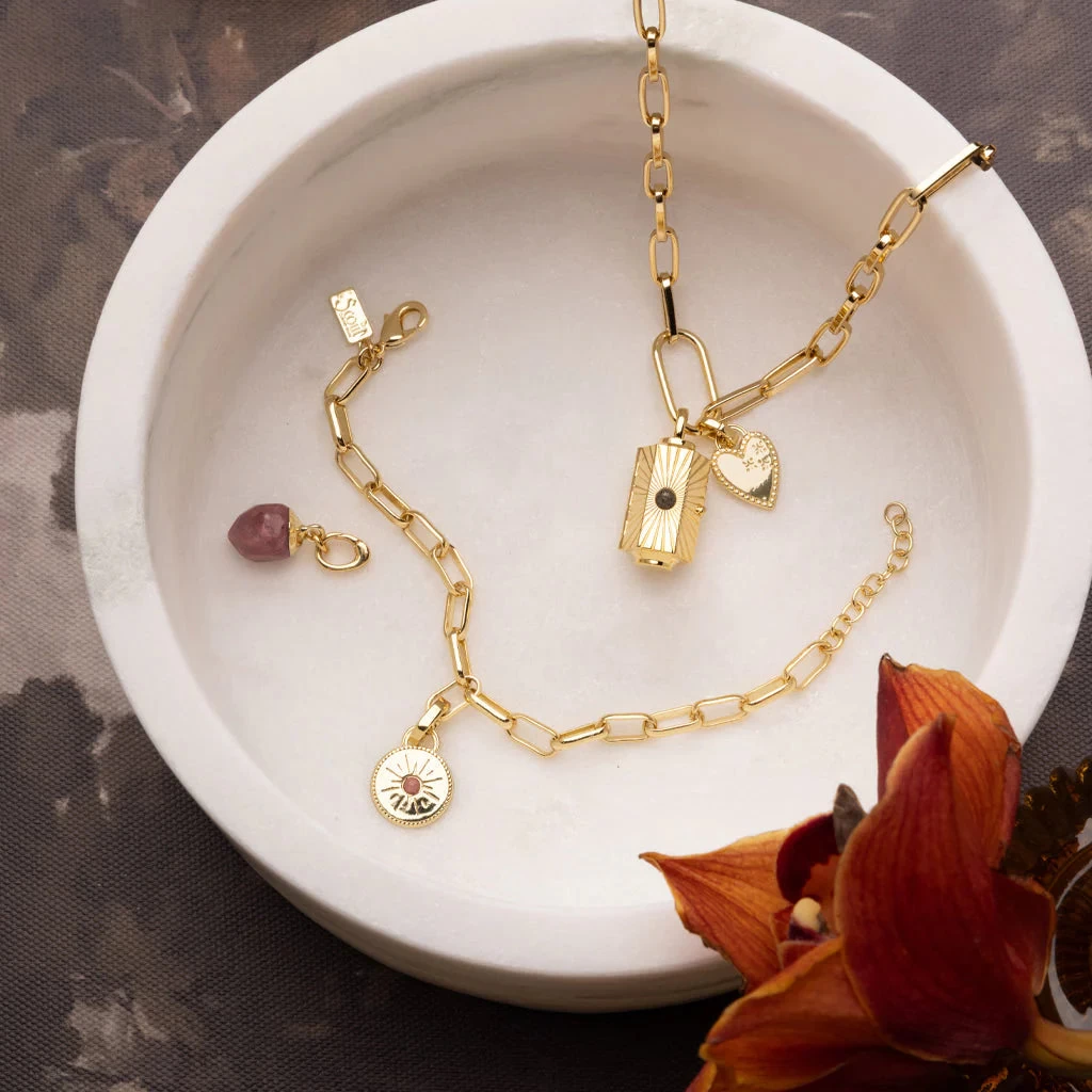 Positive Energy Stella Necklace In Pyrite Gold - Image 5