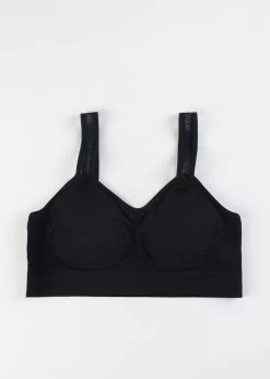 Sheer Strap Bralette In Black