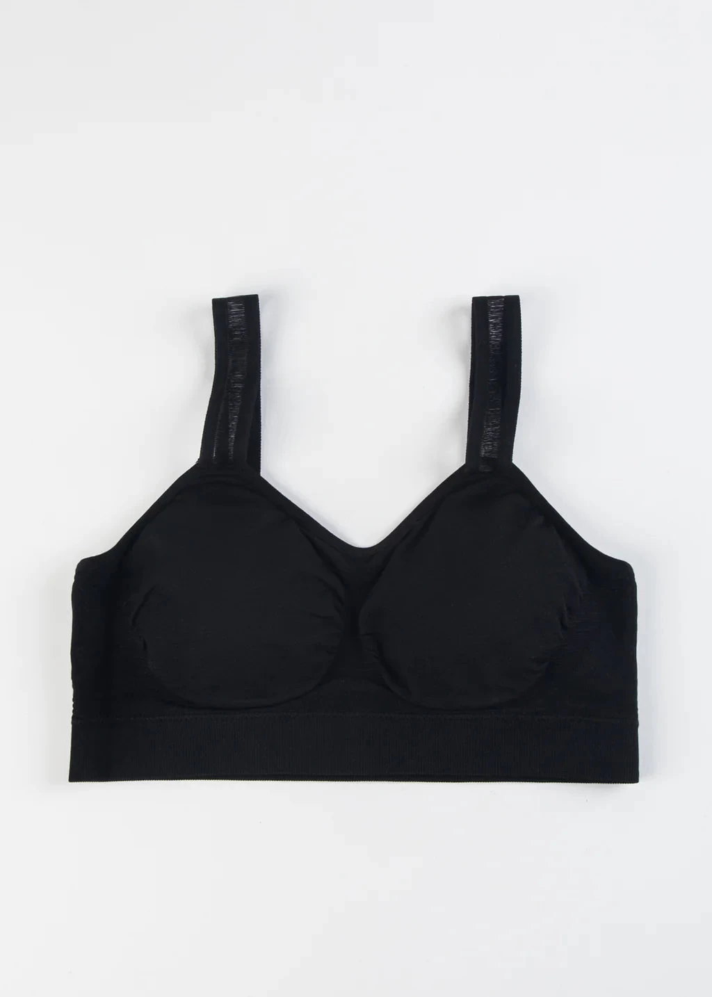 Sheer Strap Bralette In Black