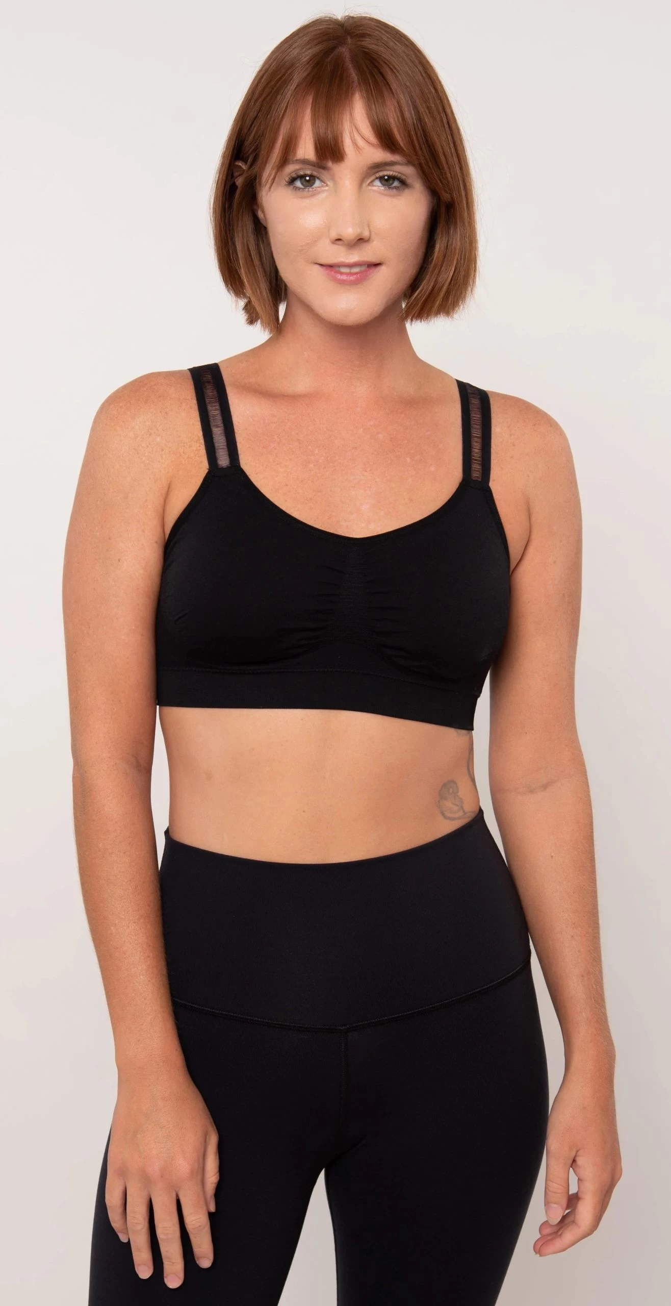 Sheer Strap Bralette In Black - Image 4