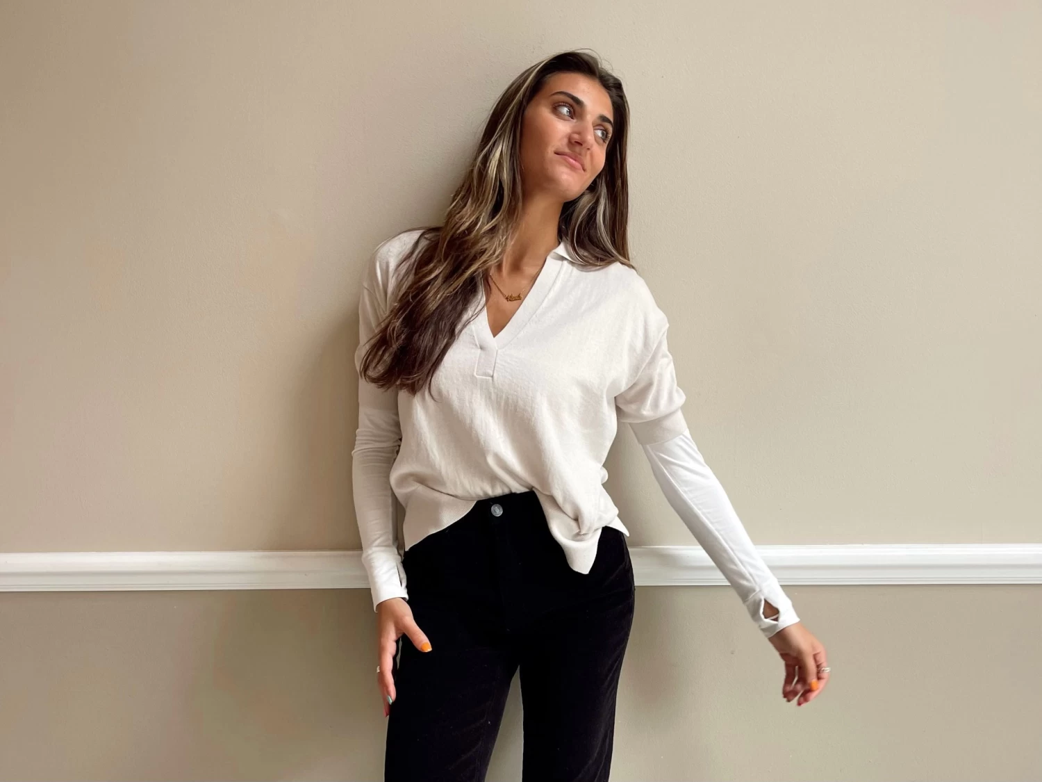 FREE PEOPLE Settle In Scoop Neck Bodysuit In Ivory - Image 4