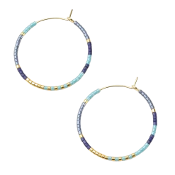 Small Chromacolor Hoops In Cobalt