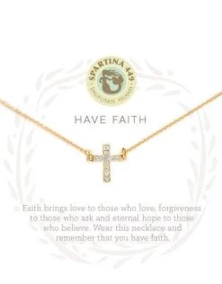 Sea La Vie Have Faith Necklace In Gold