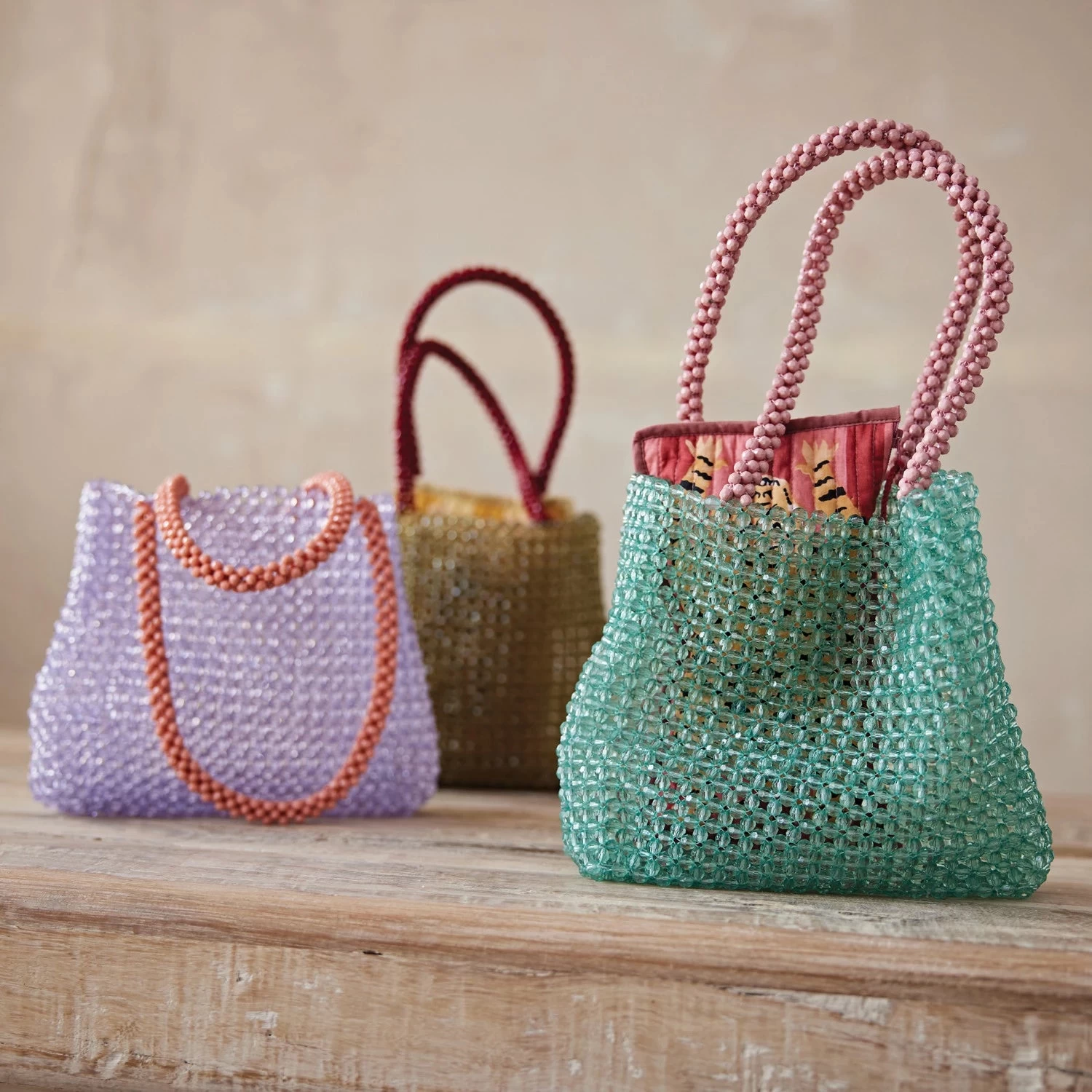Beaded Two-Tone Handbag - Image 2