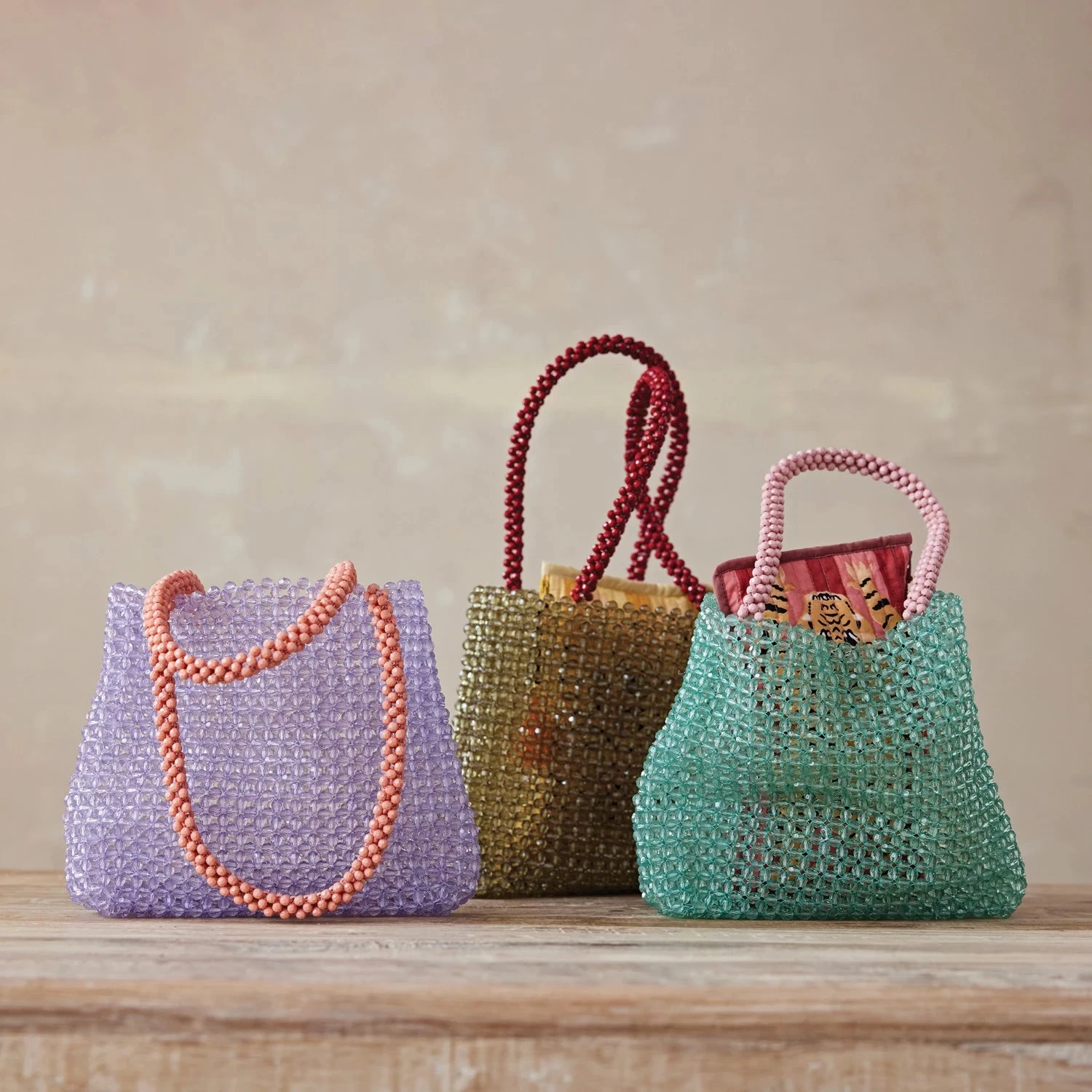 Beaded Two-Tone Handbag - Image 3