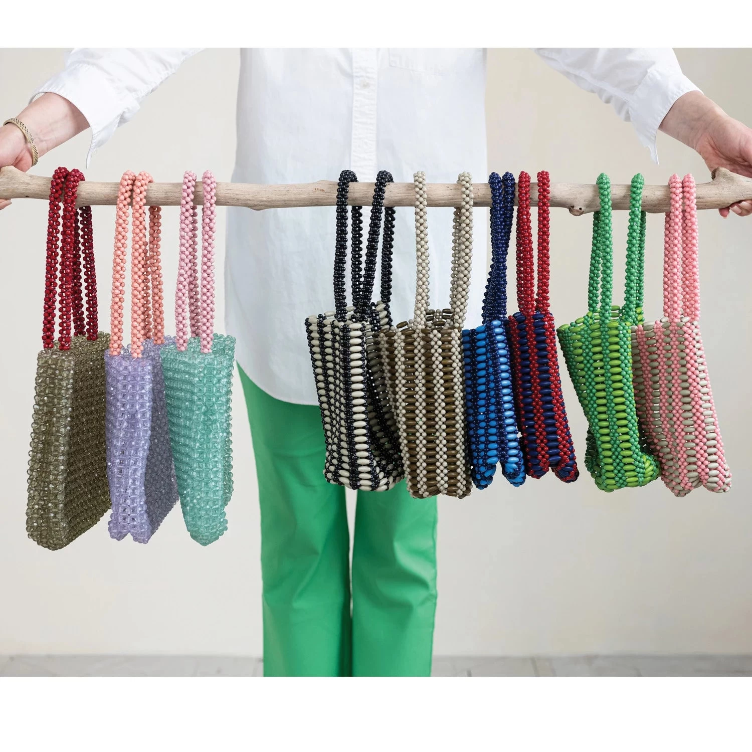 Beaded Two-Tone Handbag - Image 4