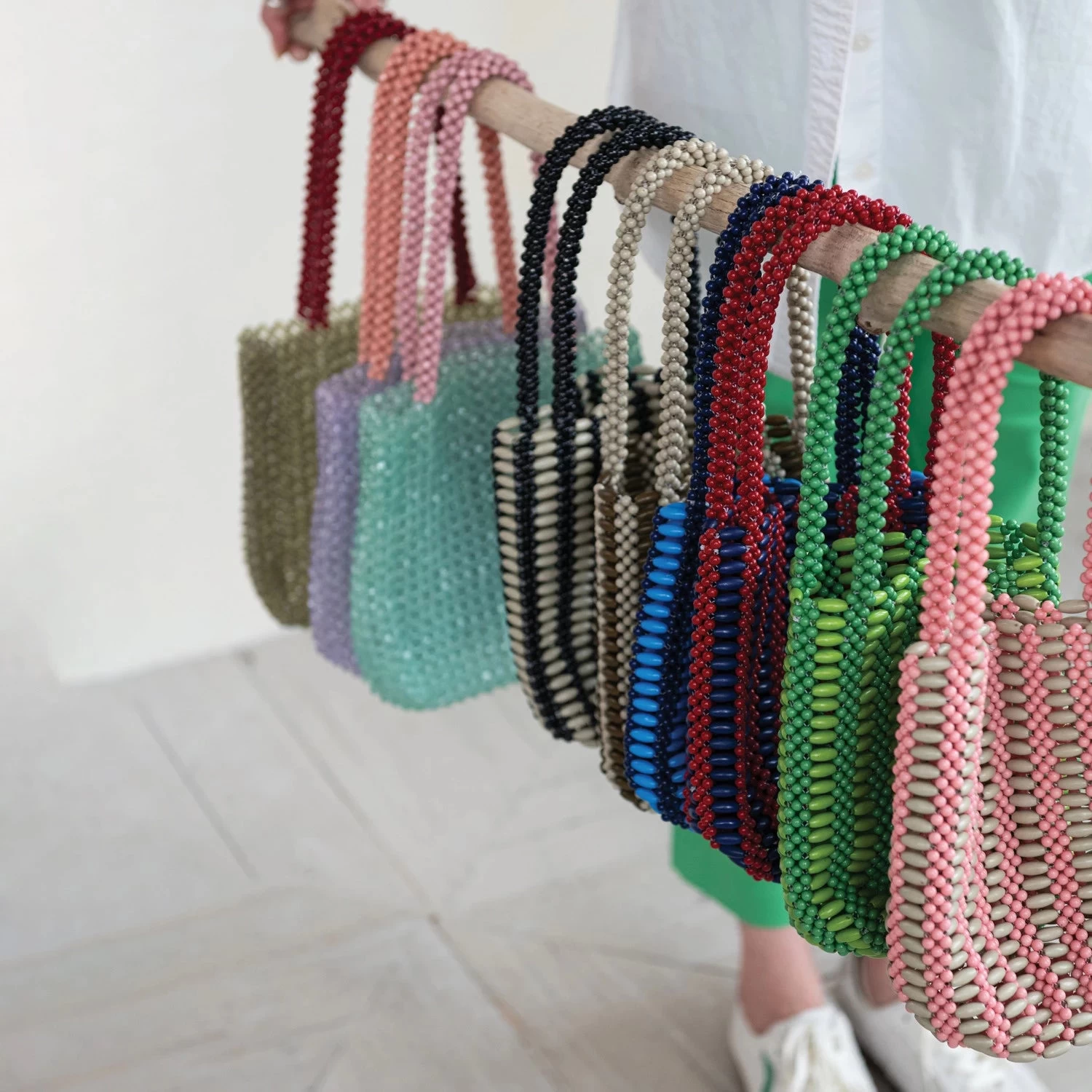 Beaded Two-Tone Handbag - Image 5