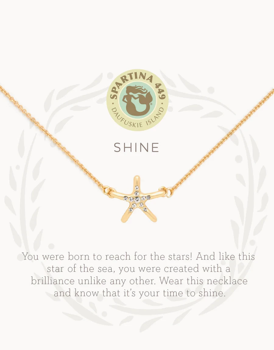 Starfish "Shine" Necklace In Gold - Image 2