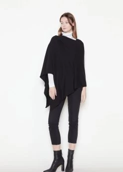 Terri Triangle Poncho In Black