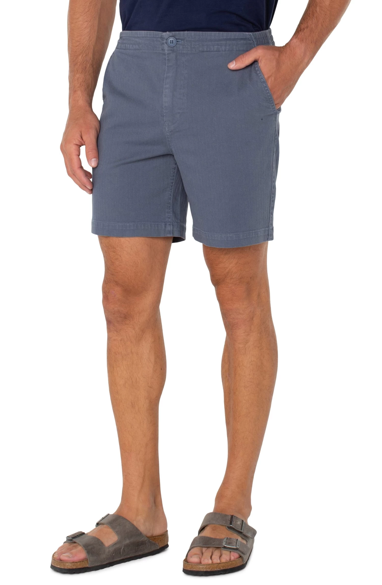 Internal Drawstring Eco Short In Vintage Indigo - Image 2