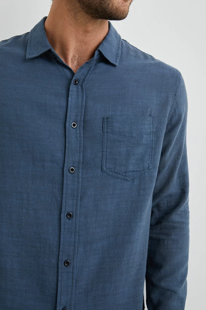 RAILS Wyatt Long Sleeve Button Down In Sea Blue - Image 2