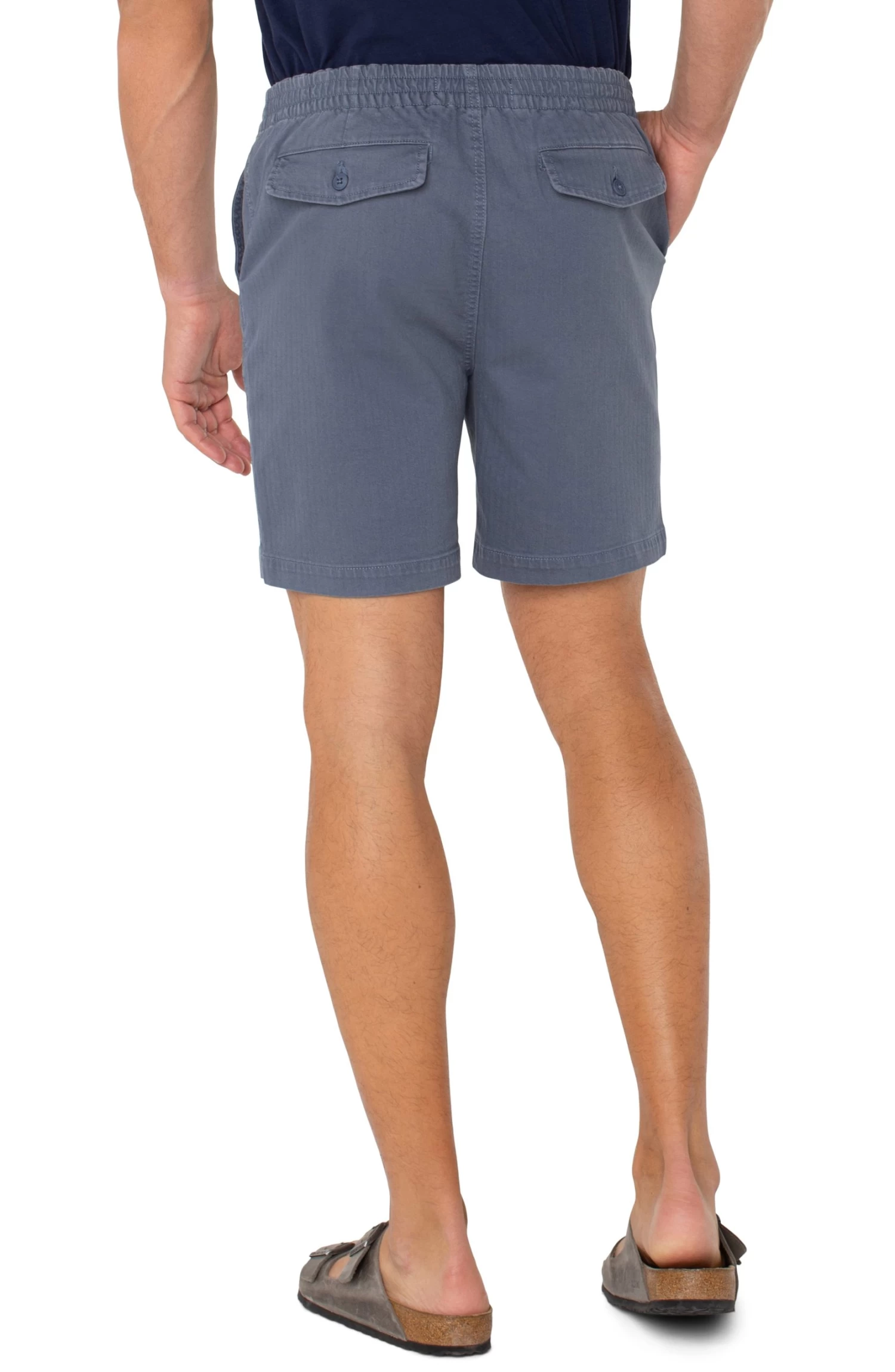 Internal Drawstring Eco Short In Vintage Indigo - Image 3