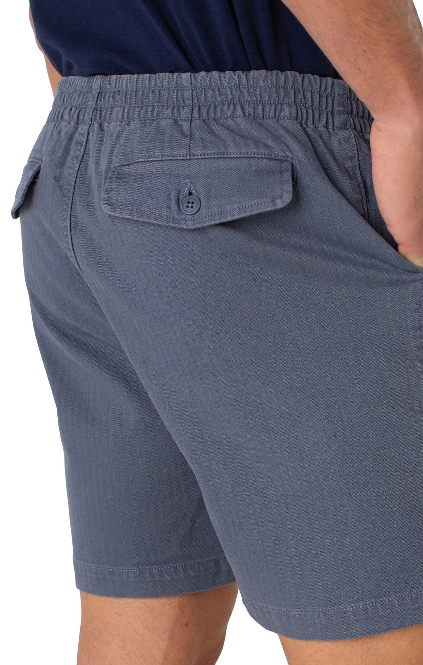 Internal Drawstring Eco Short In Vintage Indigo - Image 4