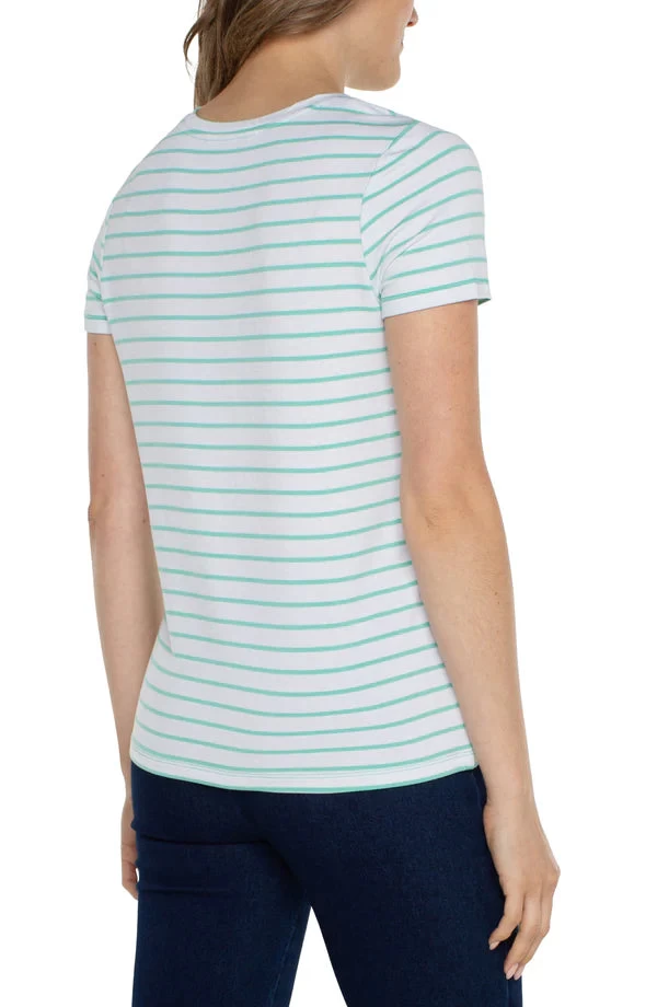 Crew Classic Knit Tee In Mint - Image 2