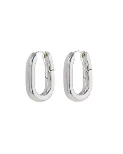 Luv AJ XL Chain Link Hoops In Silver